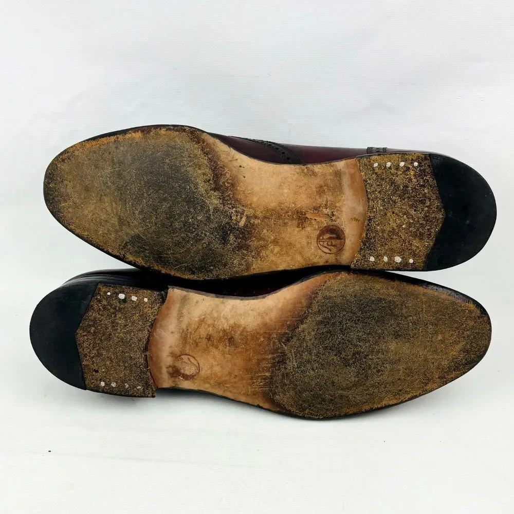 Wright Kiltie Tassel Wingtip‎ Loafer Mens 11 Burgundy Leather Slip On Whippet II